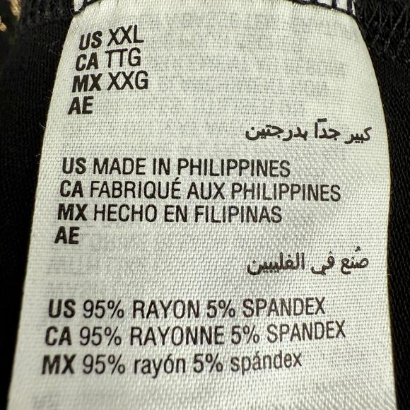 JM Collection Plus Size XXL 2X Gold Sparkly Black Formal Blouse Shirt Top Dinner - Picture 7 of 8